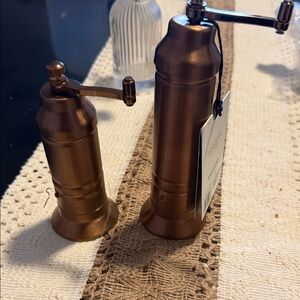 Sold Hearth and hand Copper Salt and Pepper Grinder Set